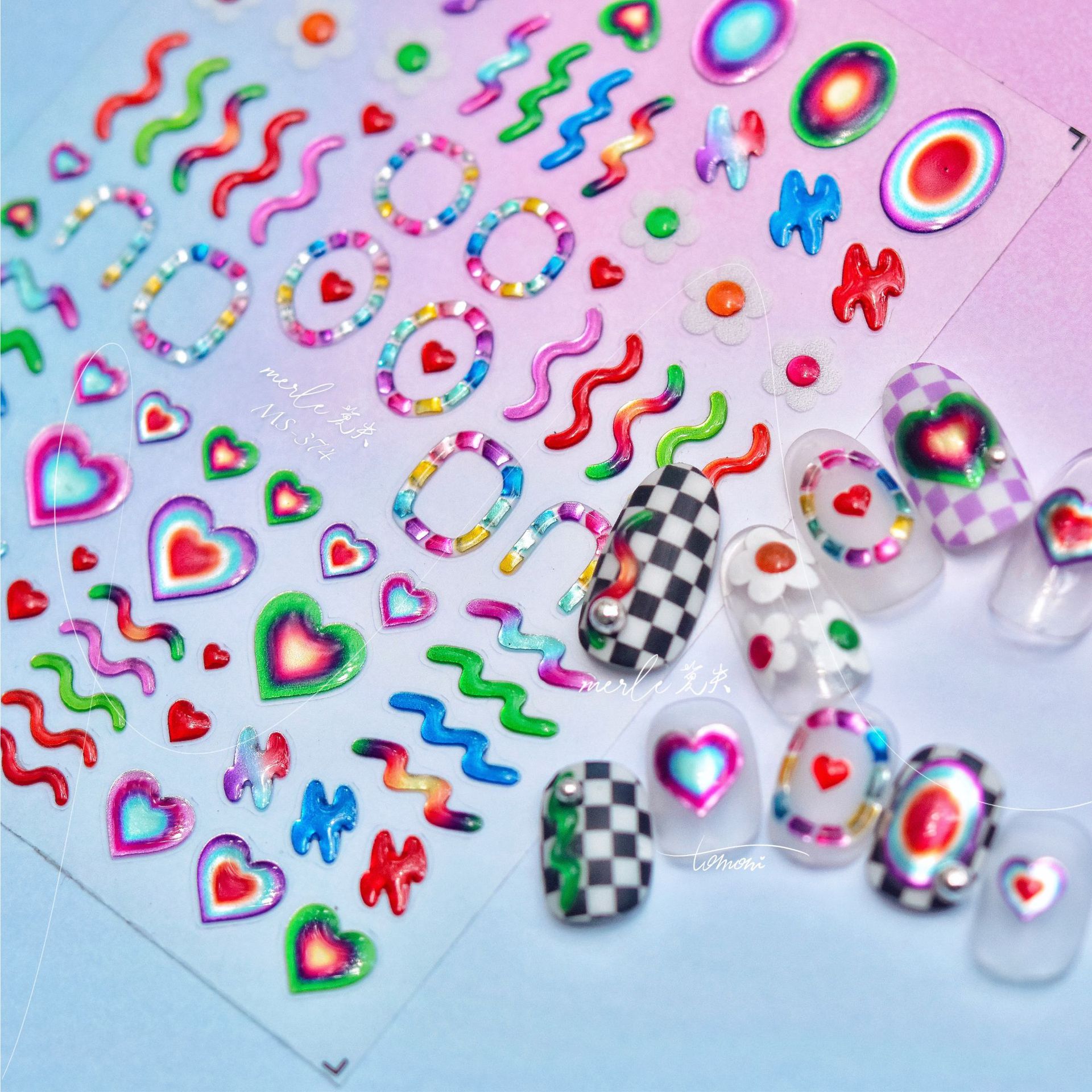 5d bonito coelho amor coração  - Nail Art Zelda avaliação e preço