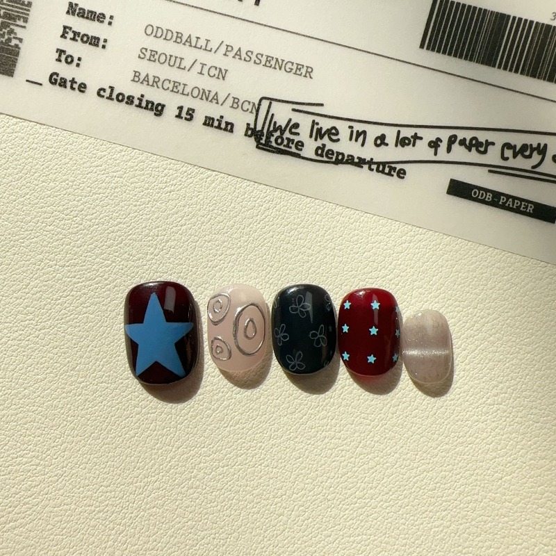 10PCS Unhas Postiças Artesanai - Nail Art Cat Eye Simple avaliação e preço