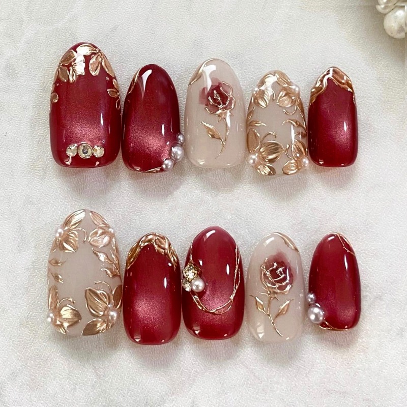 24 Unidades de Unhas Postiças  - Nail Art Cat Eye Simple avaliação e preço