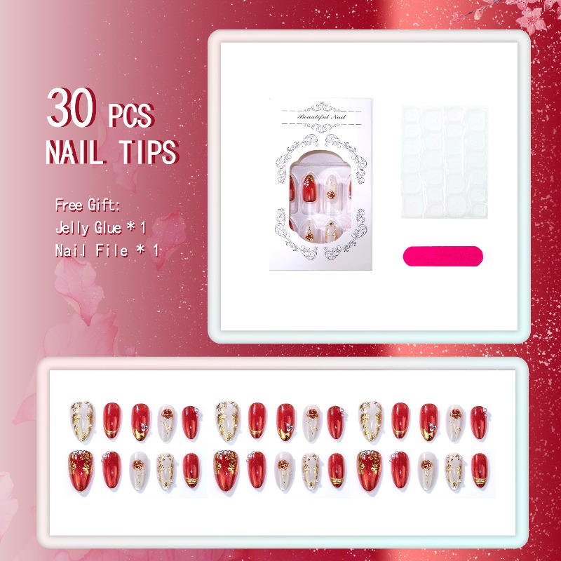 24 Unidades de Unhas Postiças  - Nail Art Cat Eye Simple avaliação e preço