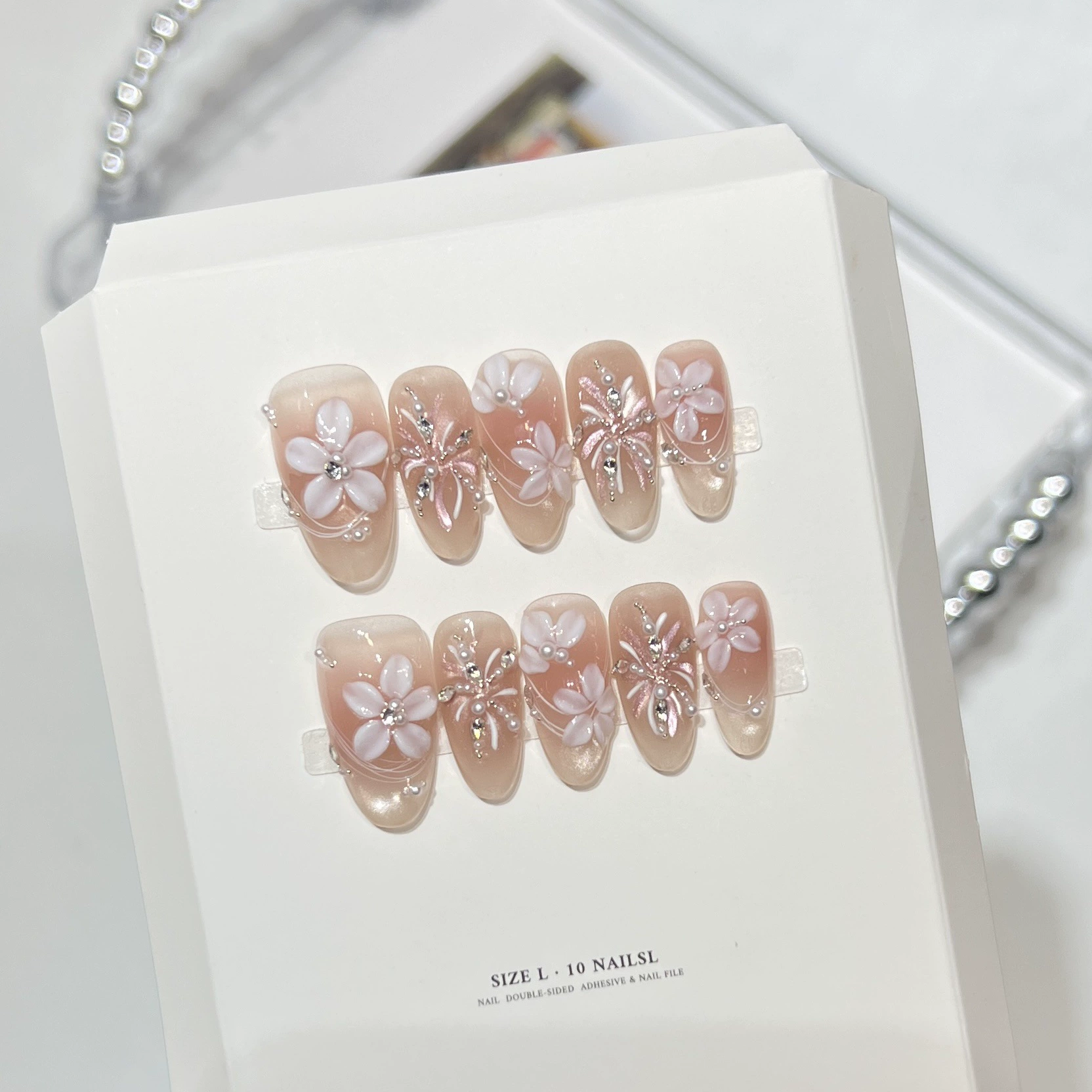 10 Peças de Unhas Postiças Fra - Nail Art Cat Eye Simple avaliação e preço
