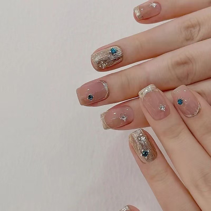 10 pçs curto quadrado francês  - Nail Art Cat Eye Simple avaliação e preço