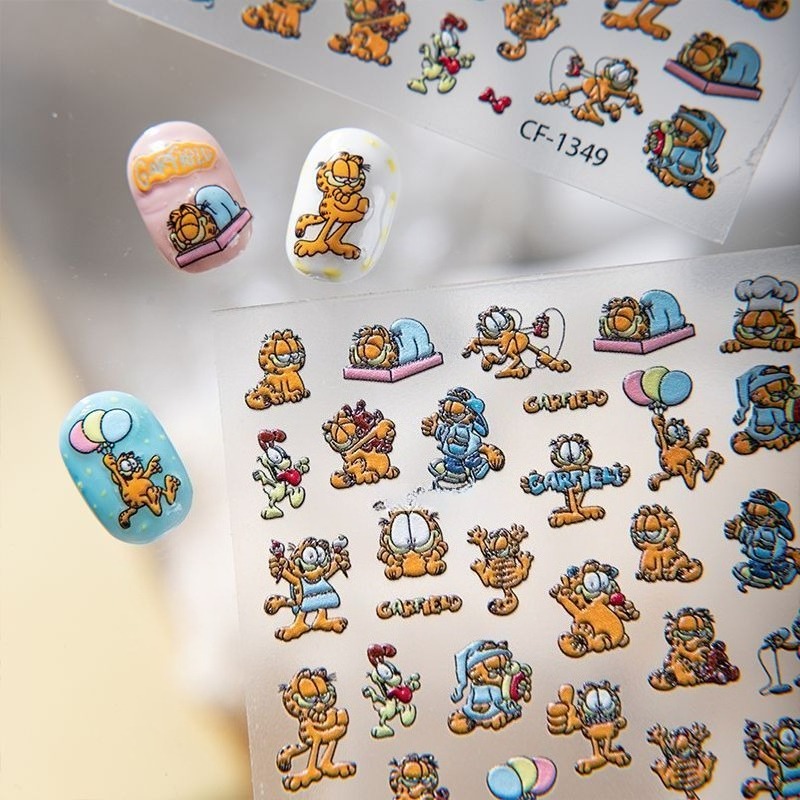 Novos Adesivos de Unha Garfiel - Nail Art Quotes avaliação e preço