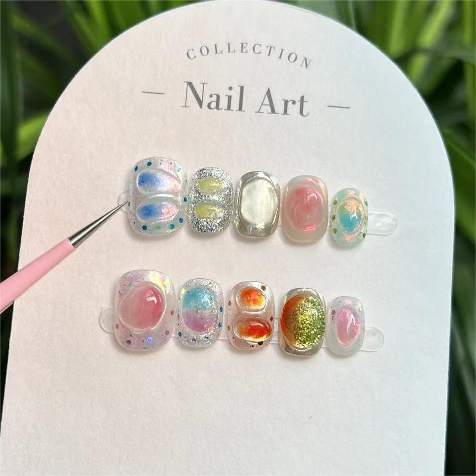 10 Unidades de Unhas Postiças  - Nail Art Cat Eye Simple avaliação e preço