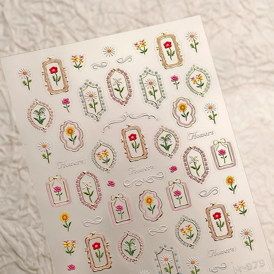 Luxo 5d floral arte do prego a - Nail Art Zelda avaliação e preço