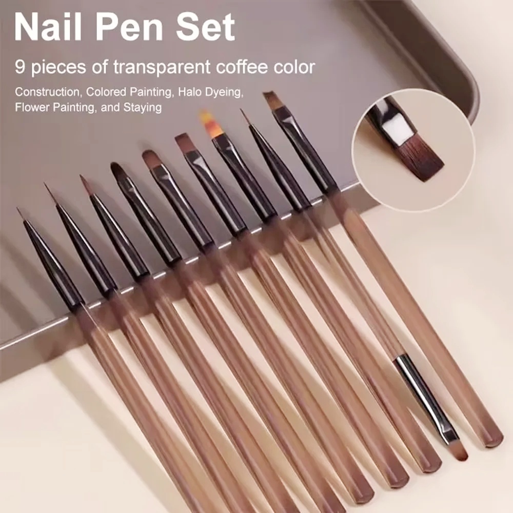 9 pçs escova de unhas para des - Nail Art Quotes avaliação e preço