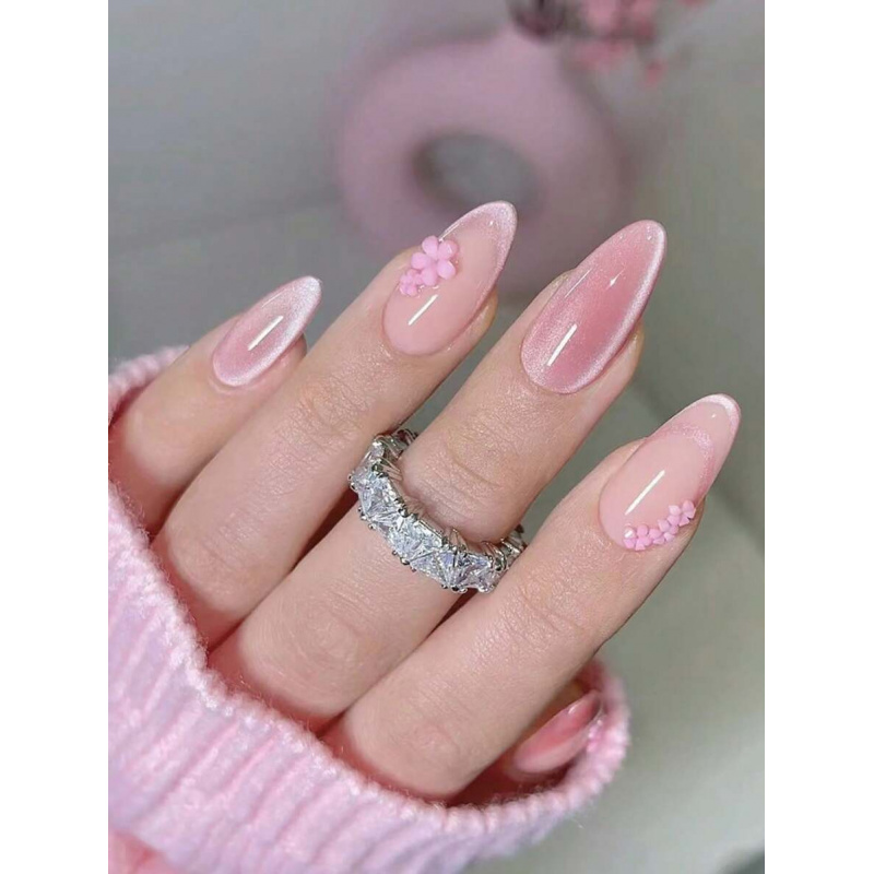 10 pçs artesanal médio amêndoa - Nail Art Cat Eye Simple avaliação e preço